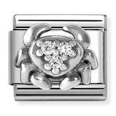 Nomination Composable Classic Link 330326/04 Cancer with CZ in 925 Silver